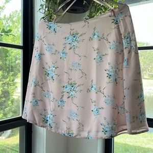 Floral A-line skirt